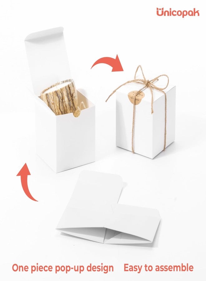 UnicoPak 10 Pack 4x4x4 Gift Boxes Bulk White Small Gift Boxes for Ornaments, Candles, Mugs, Crafting, Treat, Ideal for Birthday Christmas Party Homemade Business - Image 3